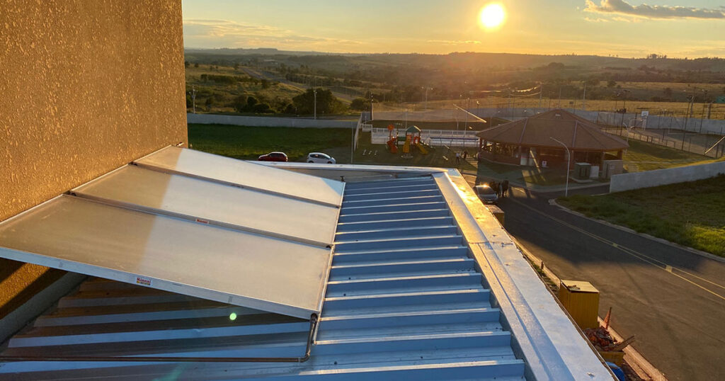 Uso do pressurizador de água com aquecedor solar